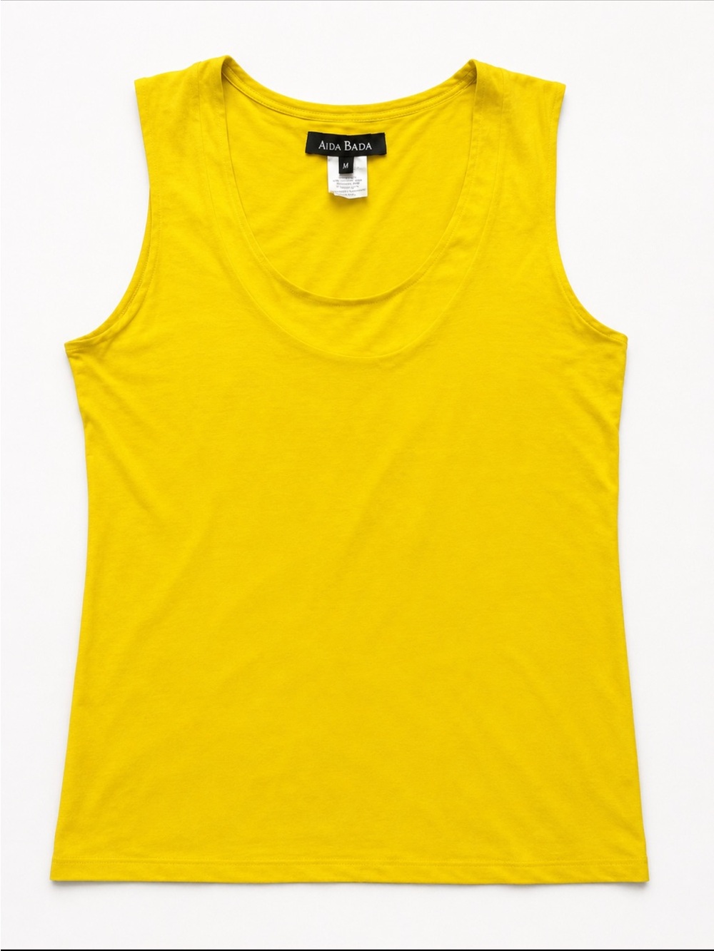 Lida Baday Women's Scoop Neck Yellow Tank
